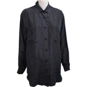 Simple staple piece the Black Silk Shirt
